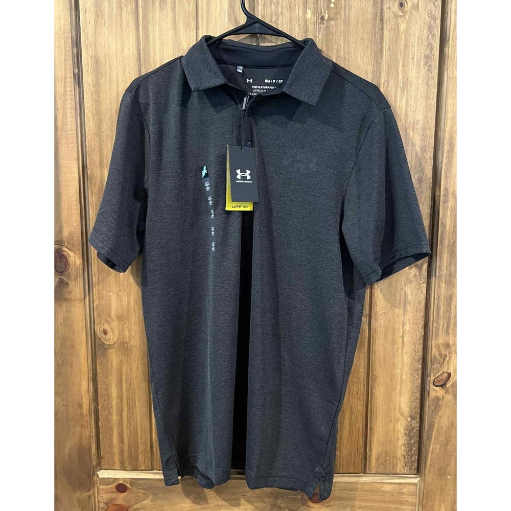 NWT‎ Under Armour The Playoff Polo Dark Gray Mens Size Small Loose Fit